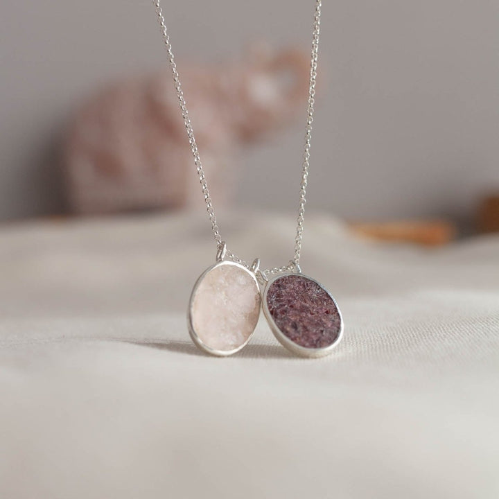  - Amuleto Andar com Fé - quartzo rosa + granada - Ateliê Camila Lovisaro
