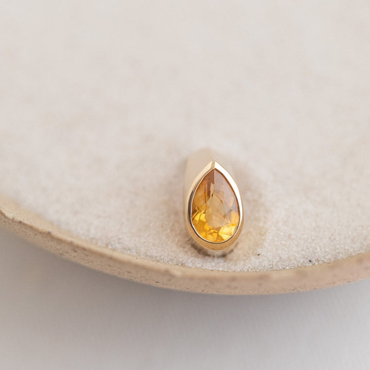 CLCE AN CIT GOTA AG - Anel Espelho Mini com Citrino - Ateliê Camila Lovisaro